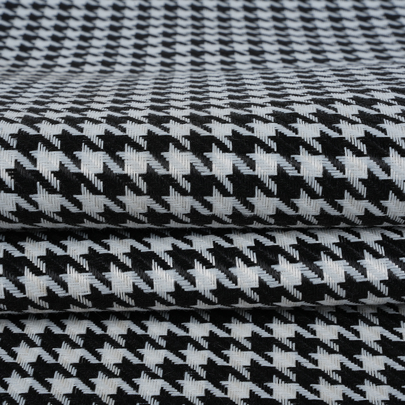 ผ้าลินินโพลีเอสเตอร์ลาย Houndstooth