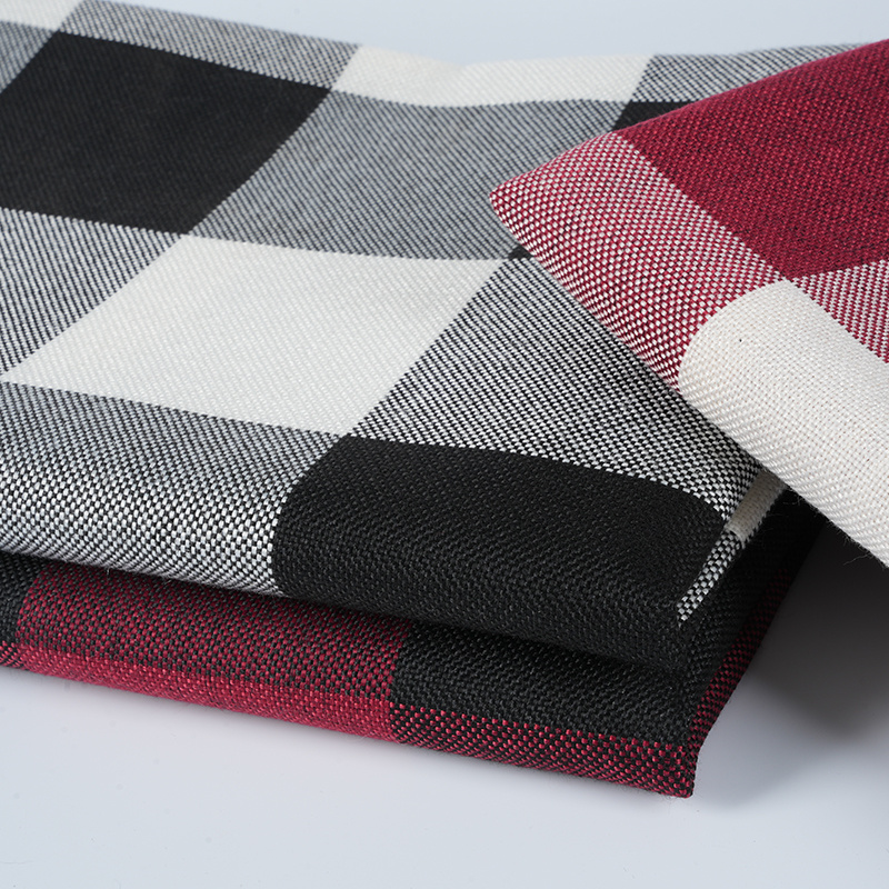 10*10 ผ้าลินินโพลีเอสเตอร์ลายสก๊อต