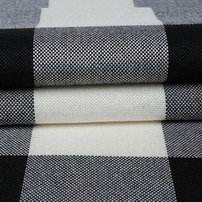 10*10 ผ้าลินินโพลีเอสเตอร์ลายสก๊อต